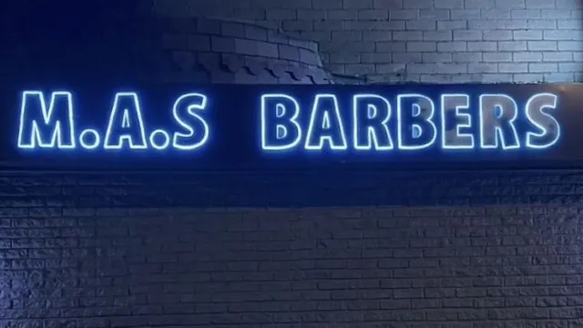 The M.A.S neon sign