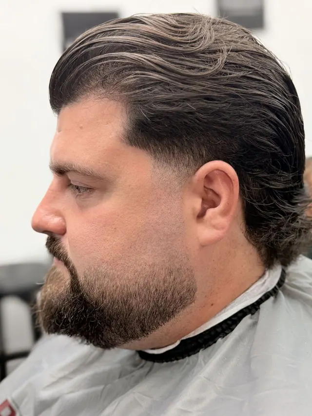A beard shaped at M.A.S Barbers